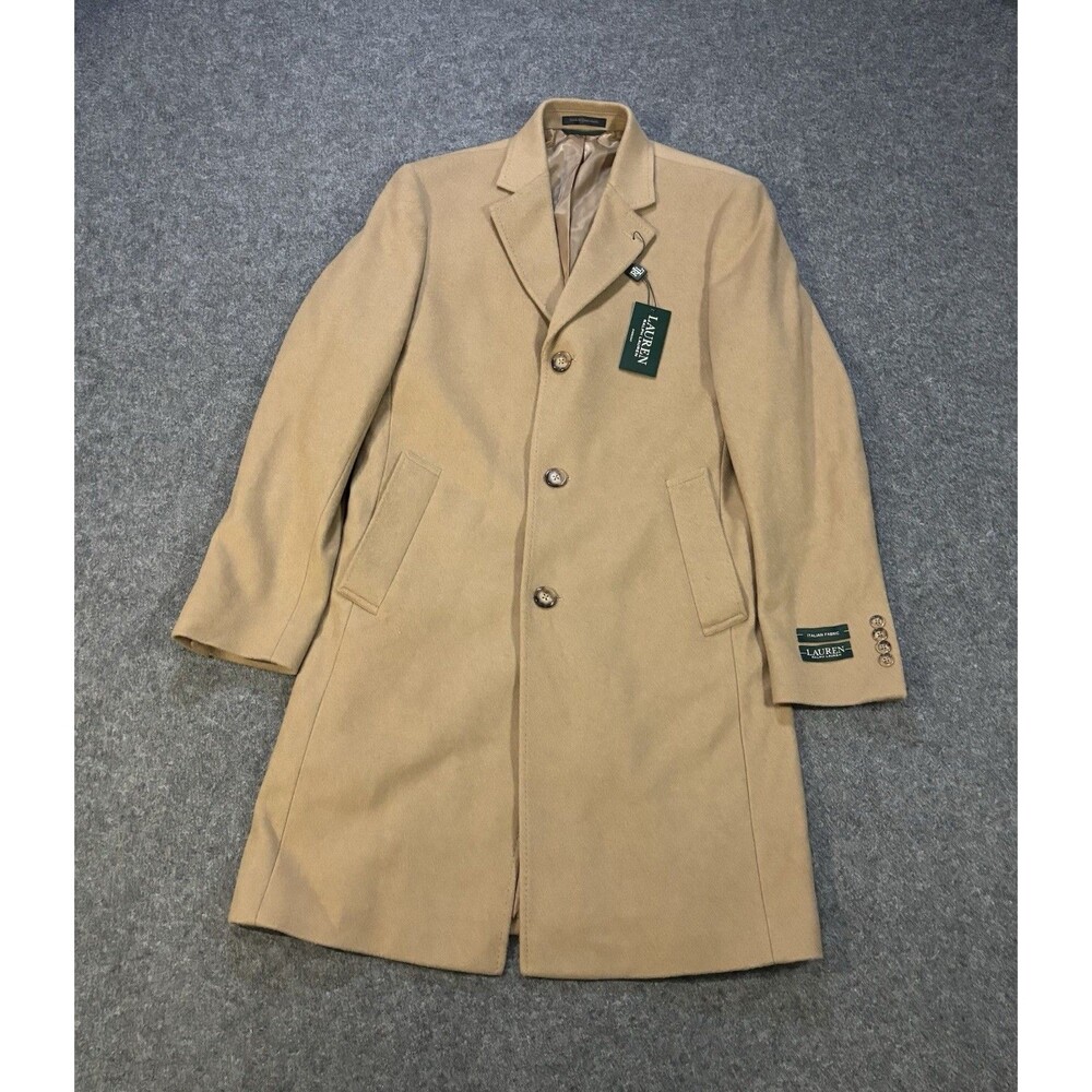Ralph Lauren Overcoat Size 36R Wool Cashmere Blend Camel New with Tags!